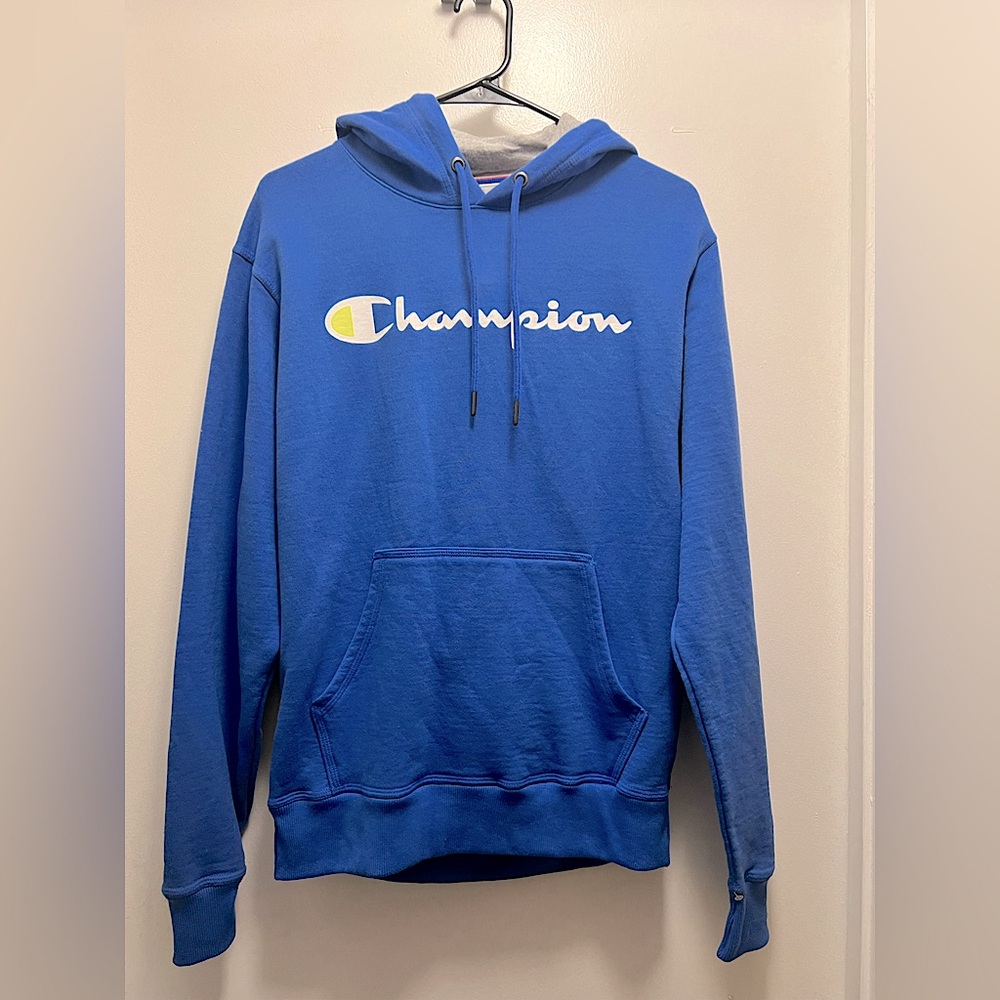 Champion Blue Men's Hoodie, Size small